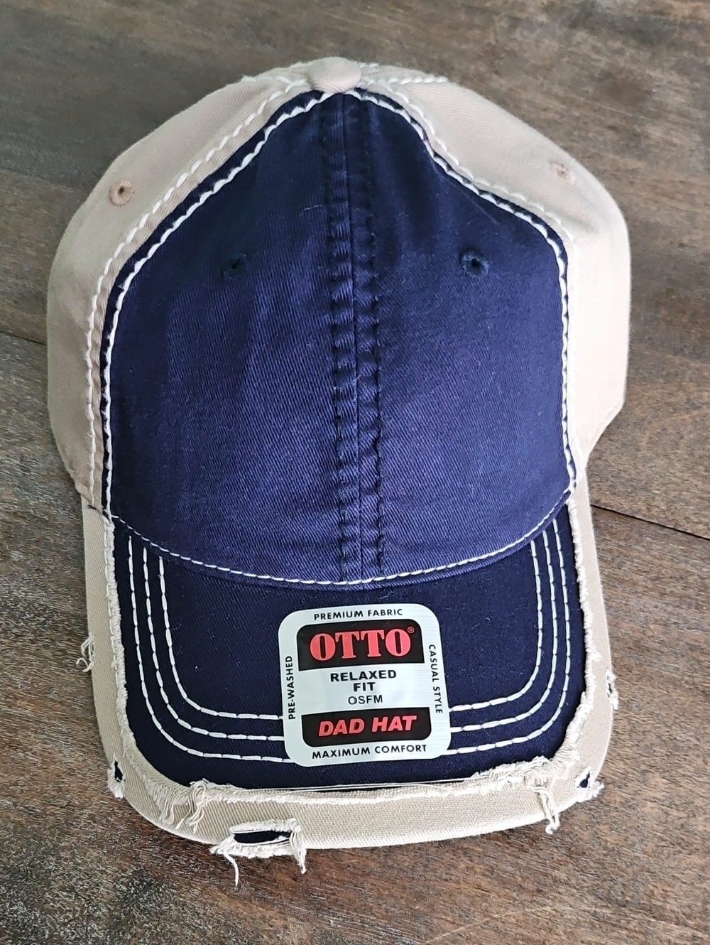NWT Otto Beige And Navy Trucker Hat